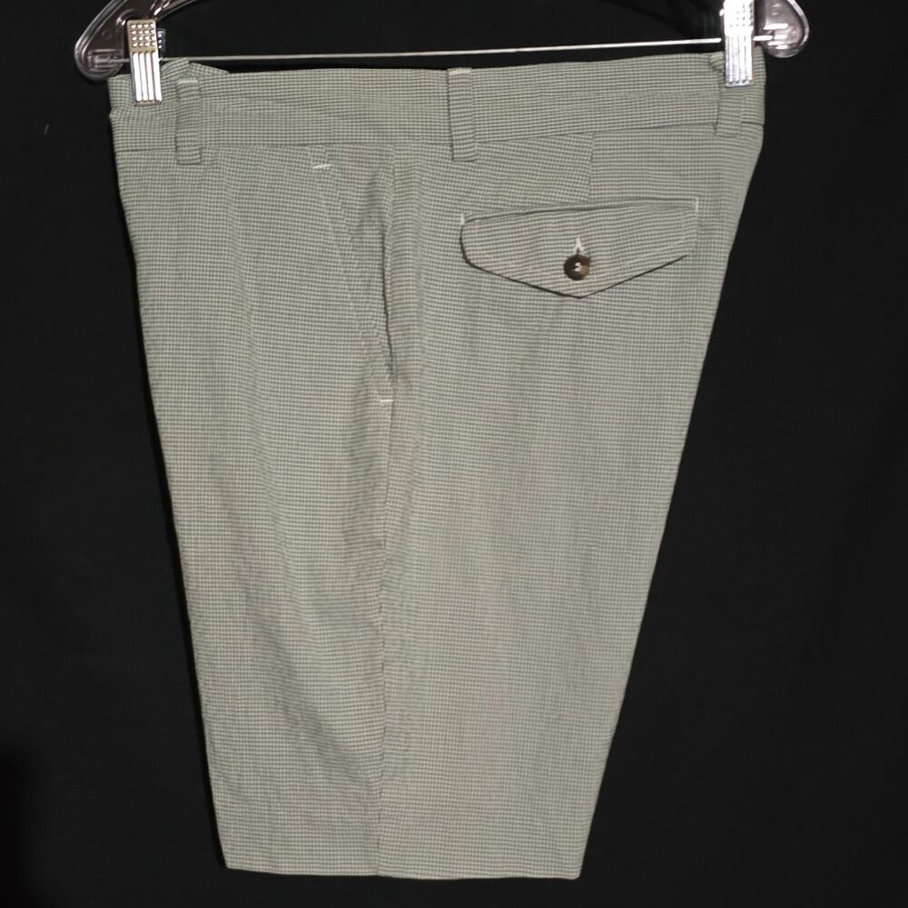 Mr TURK Made in USA Men's Shorts - Green White Plaid - Sz 32*